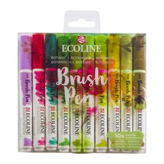 Penne acquerellabili Ecoline Brush Pen Botanic | Set da 10 pezzi