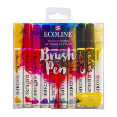 Penne acquerellabili Ecoline Brush Pen Hand Lettering | Set da 10 pezzi