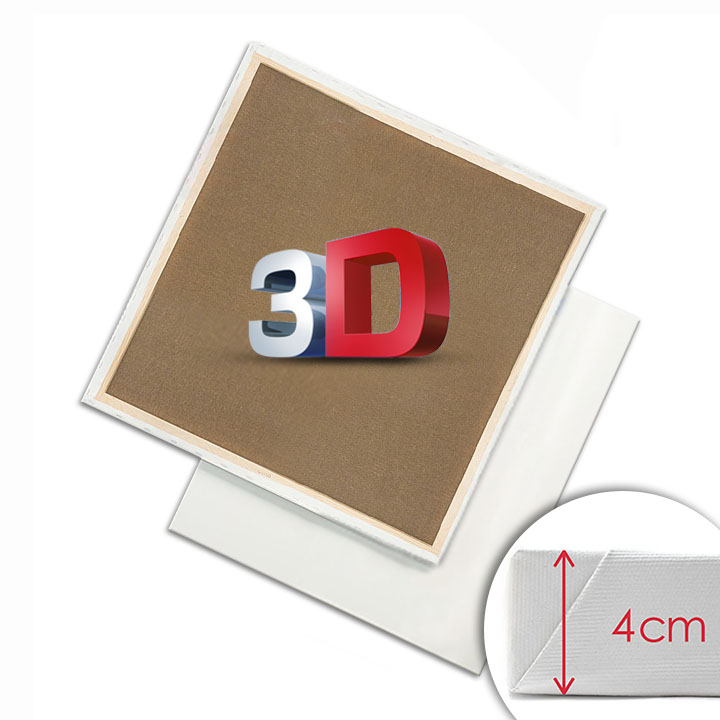 3D Tela per pittura con telaio PROFI - scegli dimensioni