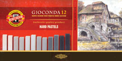 Pastelli ad olio GIOCONDA HARD tonalità di grigio - 12 pz