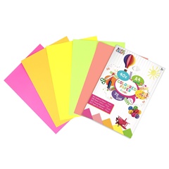 Carta colorata fluorescente A4 - set di 40 pezzi