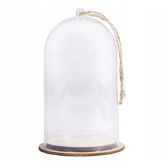 Cupola in plastica con base in legno Rayher - 13 cm
