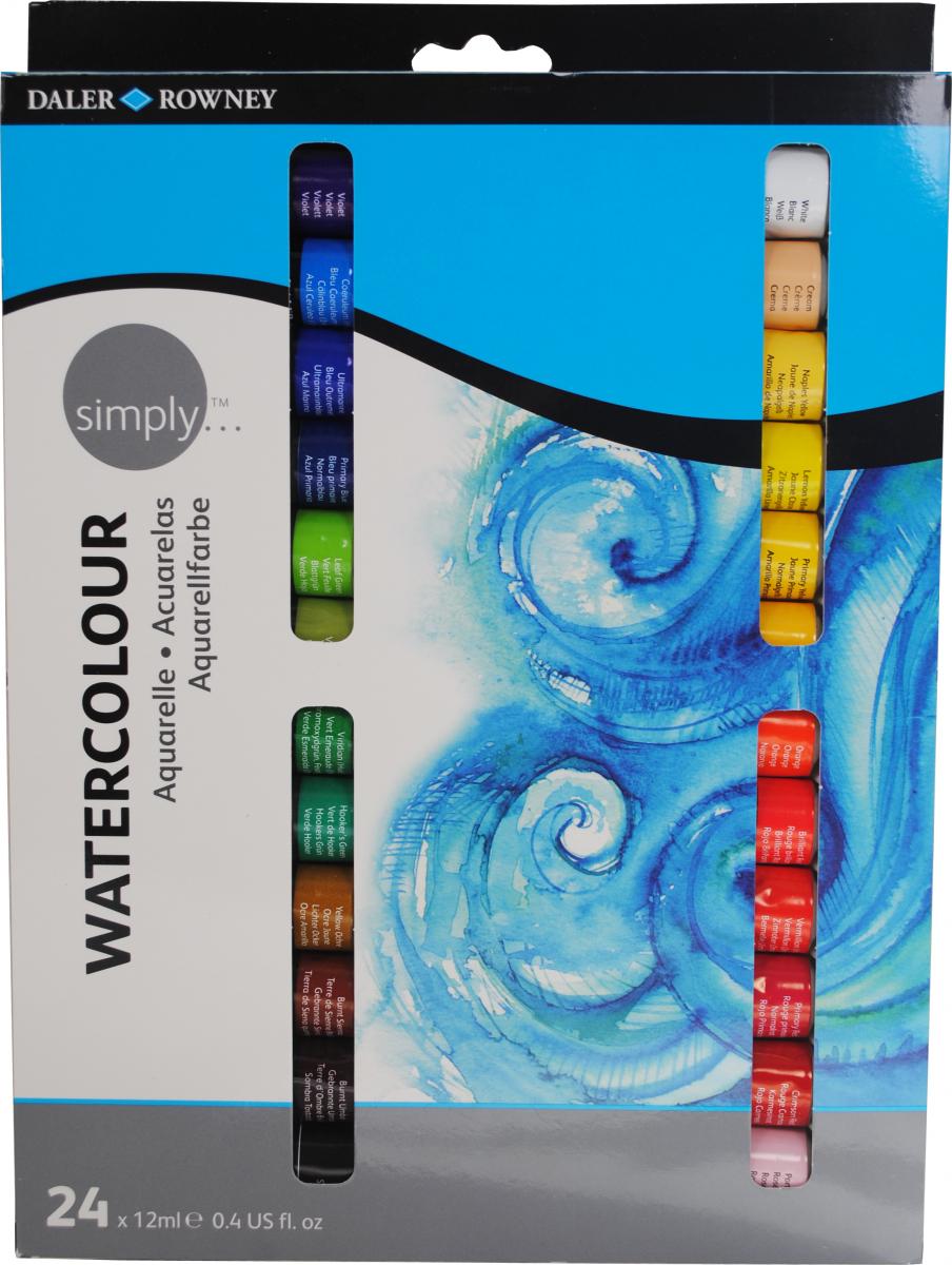 Daler- Rowney - set dei colori ad acquerello 24 x 12ml