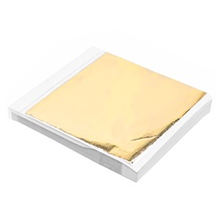 Foglia d'oro metallico per doratura 14 x 13 cm 100 fogli