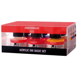 Inchiostro acrilico Amsterdam - Basic set - 6 x 30 ml