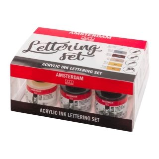 Inchiostro acrilico Amsterdam - Lettering set - 6 x 30 ml