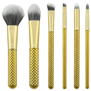 Set di pennelli cosmetici Metallic Gold