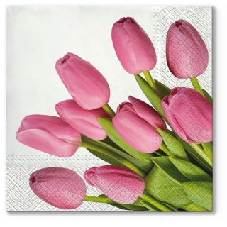 Tovaglioli per decoupage  Lovely Tulips - 1 pezzo