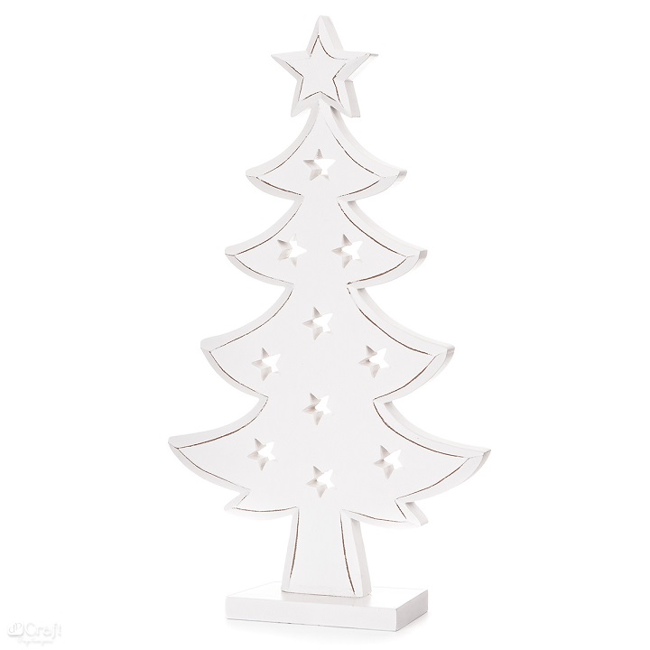 Albero Di Natale 40cm.Ornamento In Legno Albero Di Natale 22 X 40 Cm