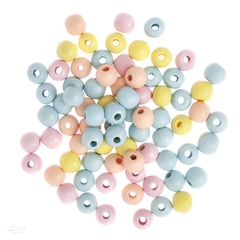 Perline di legno colorate da 12 mm - 40 g