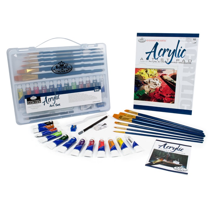 Set dei colori acrilici Essentials nella valigetta - 25 pezzi