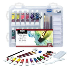 Set dei colori ad acquerello Essentials nella valigetta - 21 pezzo