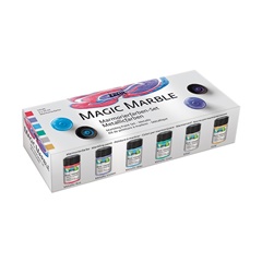 Set di colori ad effetto marmo Kreul Magic Marble Metallic 6x20 ml