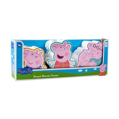 Set di puzzle in legno per bambini PEPPA PIG 3 pezzi