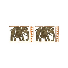 Stencil XL elefanti 22x67 cm