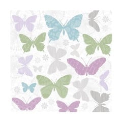 Tovagliolo per decoupage - Farfalle di colori pastello - 1 pezzo