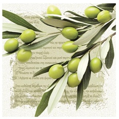 Tovagliolo per decoupage Greek Olives - 1 pz